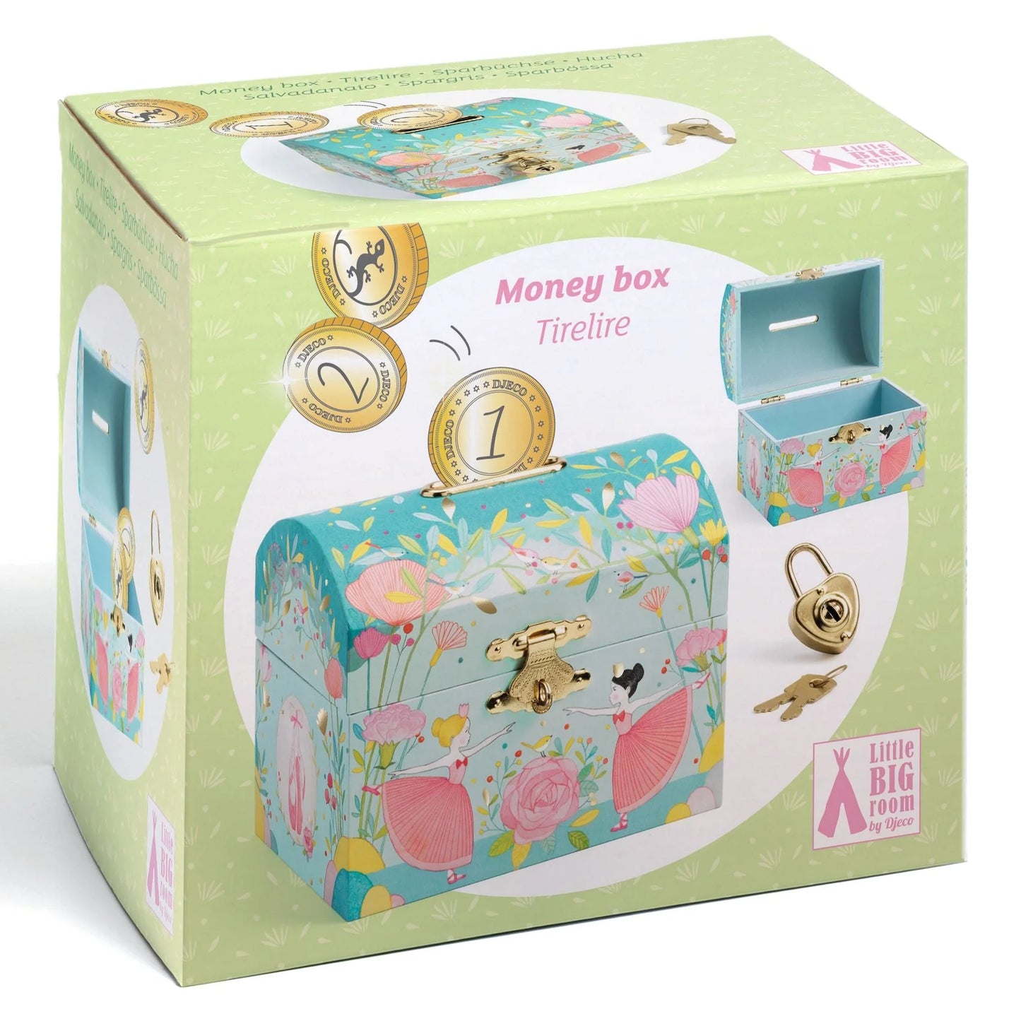 Wooden Ballerina Treasure Box