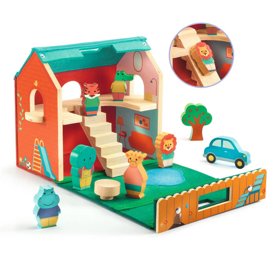 Softihouse Wooden Dollhouse Set