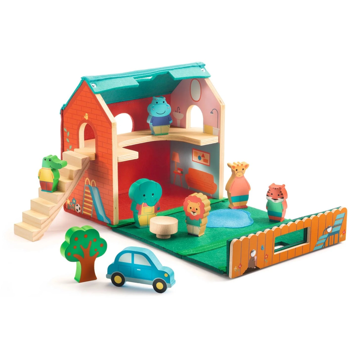 Softihouse Wooden Dollhouse Set