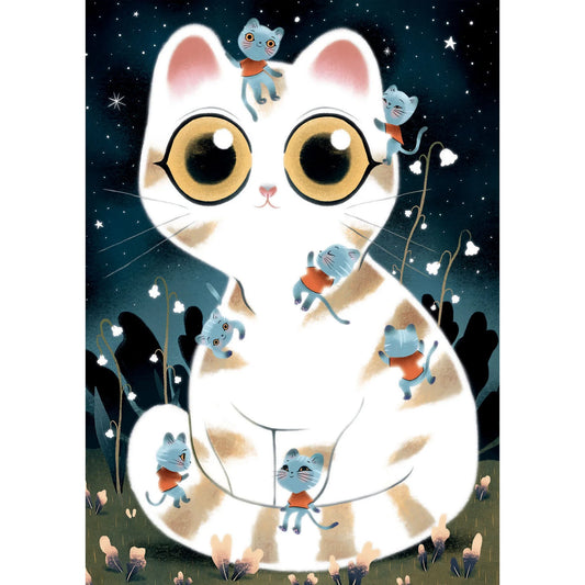 Cuddly Cats | 50pc Glow-in-the-Dark Jigsaw Puzzle