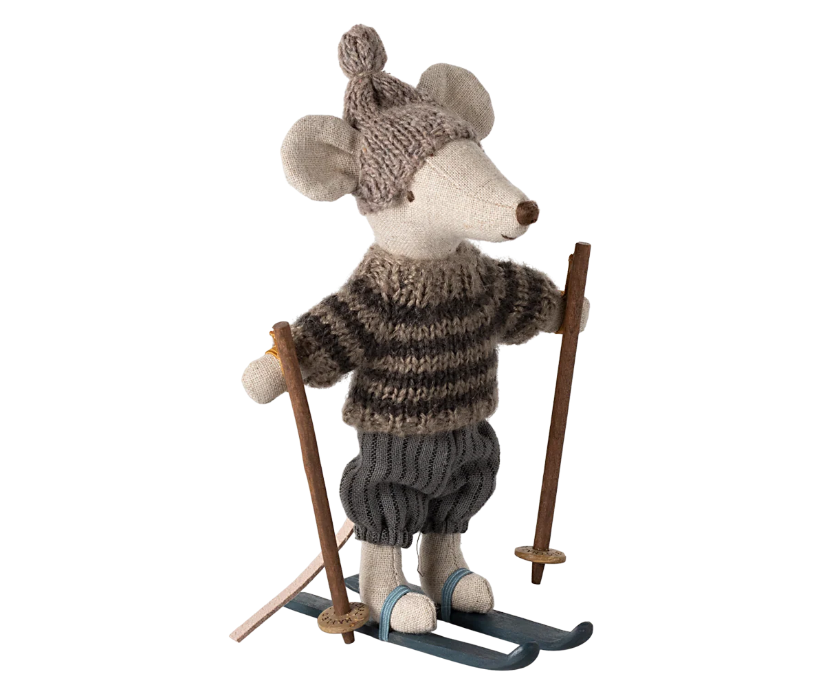 Big Brother Winter Mouse With Ski Set | Grey