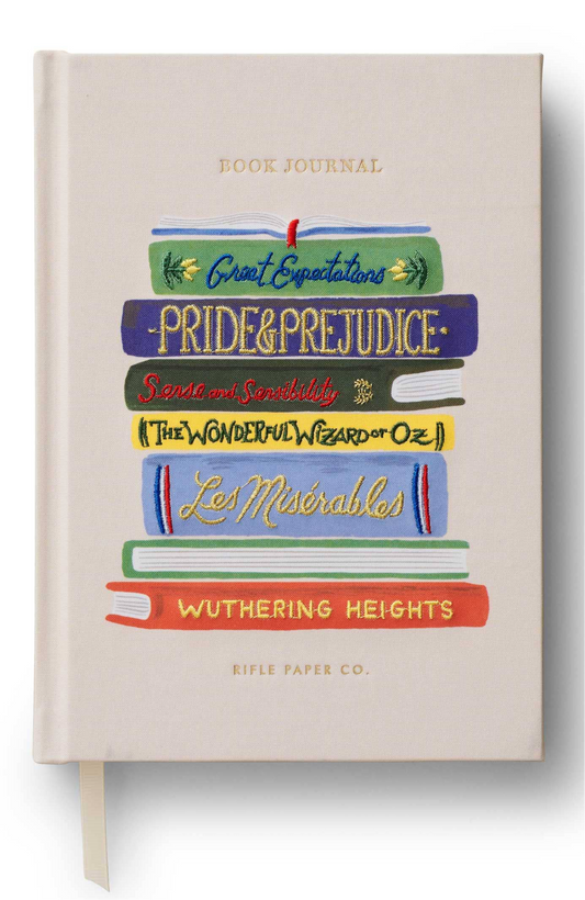 Book Club Embroidered Book Journal