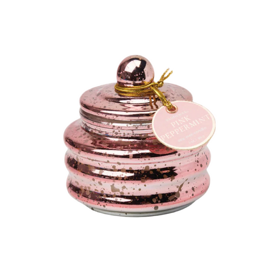 Peppermint Lidded Candle | Pink