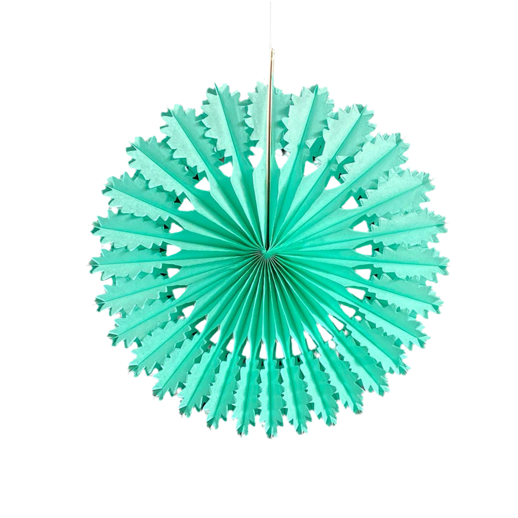 Medium Paper Fan | Turquoise