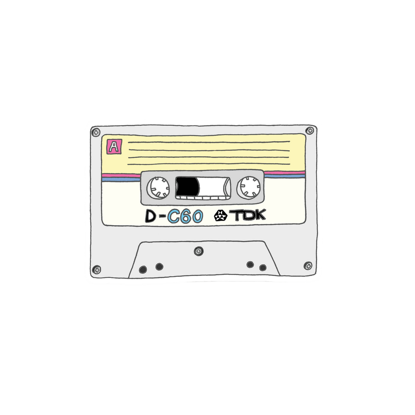 Cassette Tape Vinyl Sticker