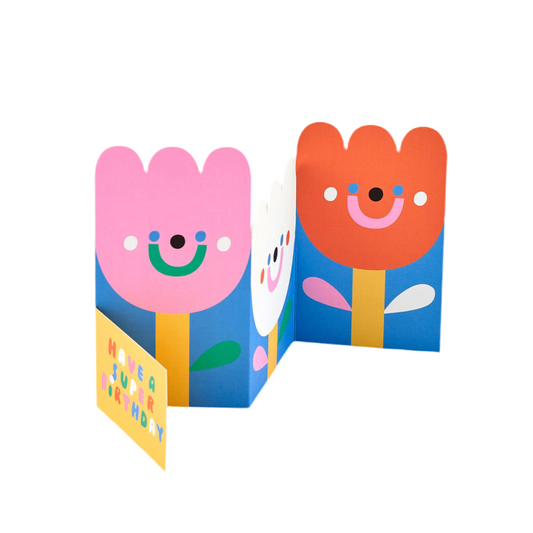 Flowers Fold Out Birthday Card