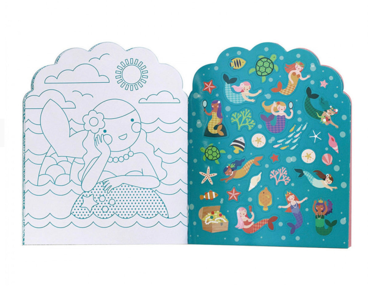 Coloring Book + Stickers | Mermaids