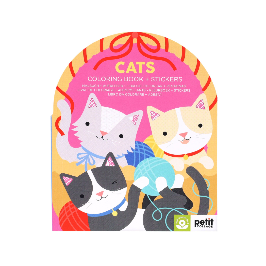 Coloring Book + Stickers | Cats