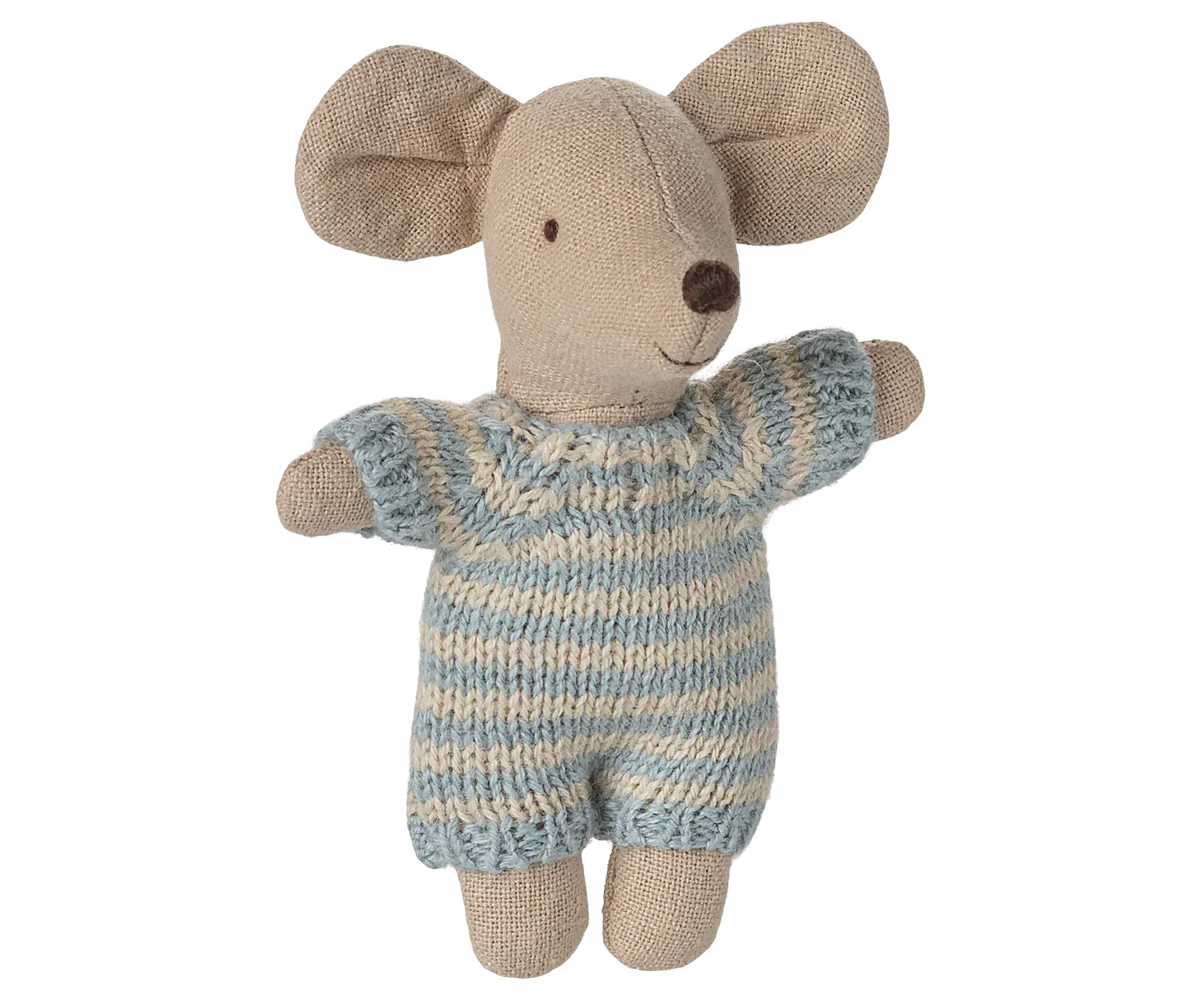 Baby Mouse In Carry Cot | Blue