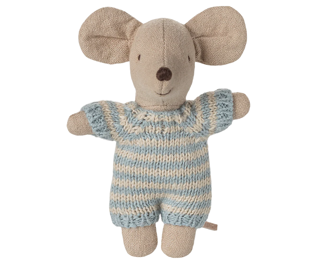 Baby Mouse In Carry Cot | Blue