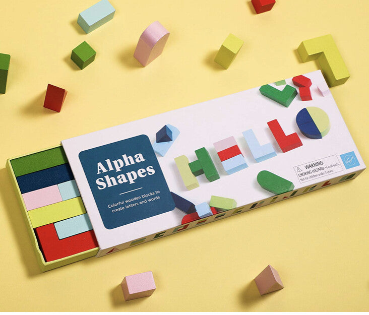 Alpha Shapes Wooden Blocks