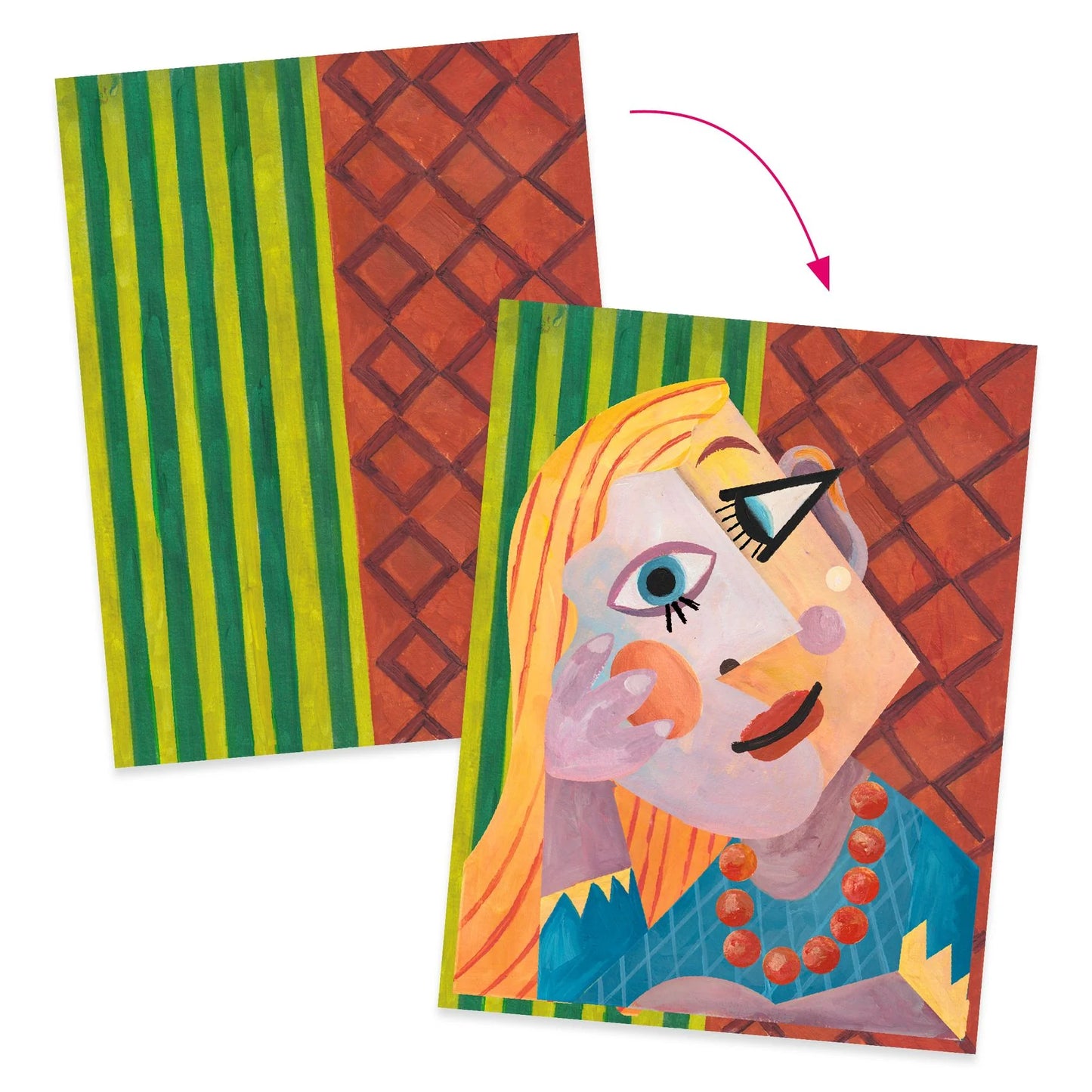 Inspired By Picasso | Square Heads Collage Art Kit