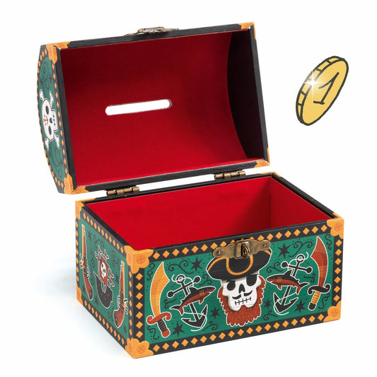Wooden Pirate Treasure Box