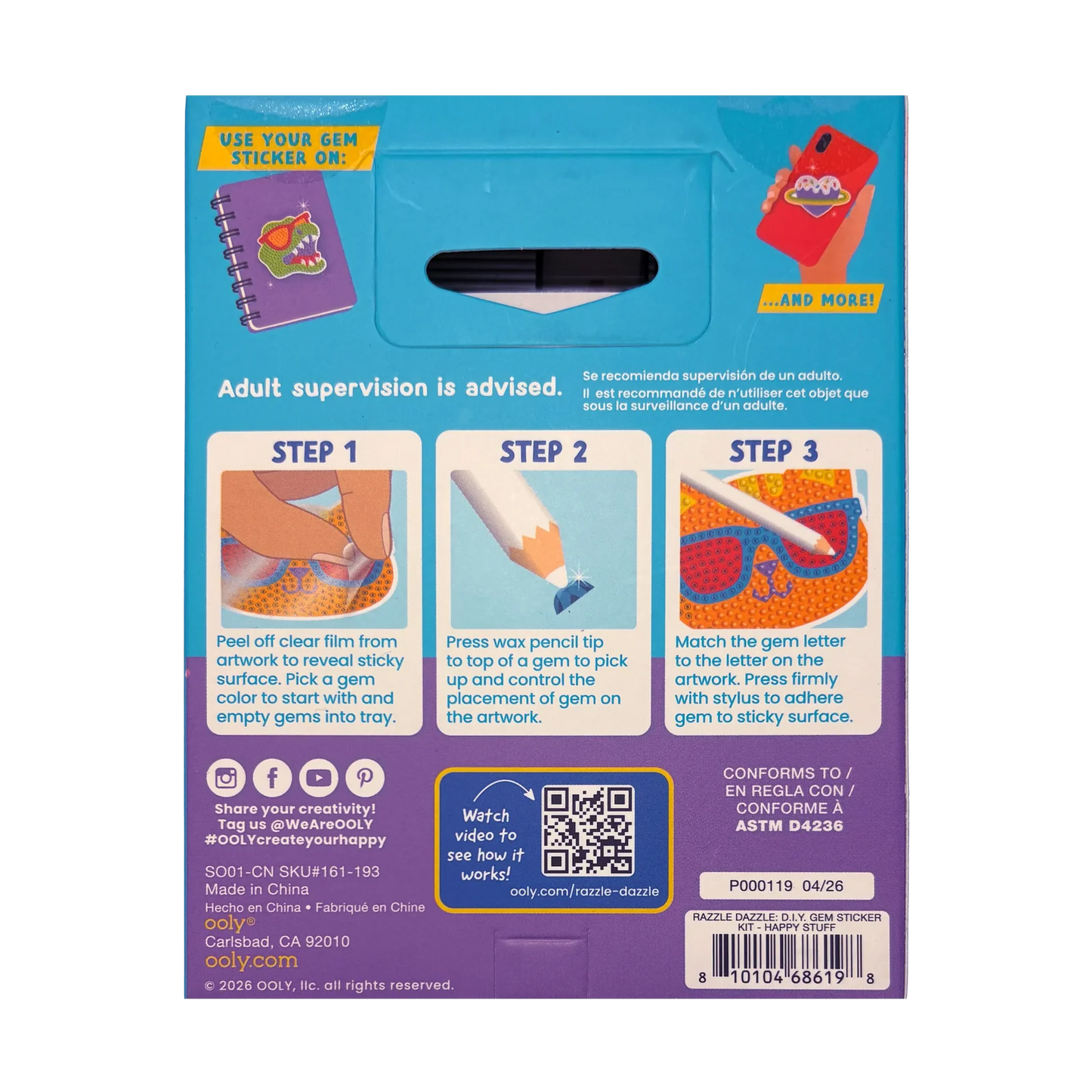 Razzle Dazzle Mini DIY Gem Sticker Kit - Happy Stuff
