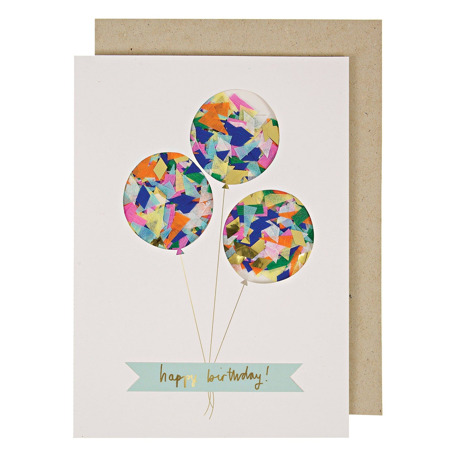 Balloons Confetti Shaker Birthday Card