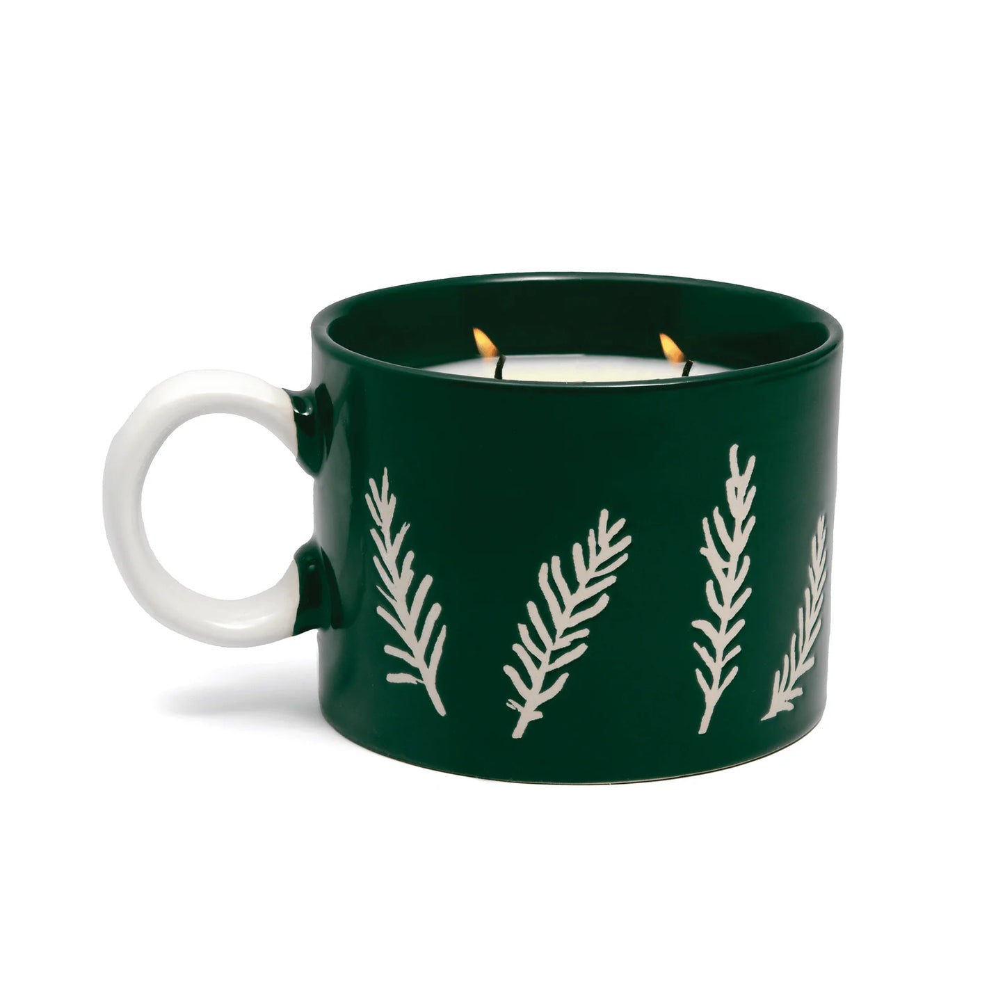 Cypress & Fir 8 oz | Green Ceramic Mug Candle