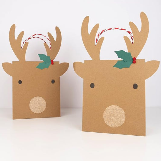 Reindeer Gift Bags | Set of 2