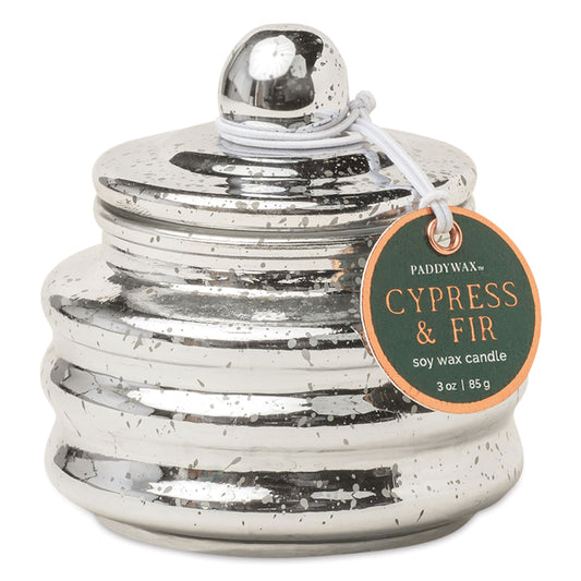 Cypress & Fir Lidded Candle | Silver