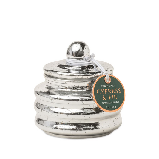 Cypress & Fir Lidded Candle | Silver