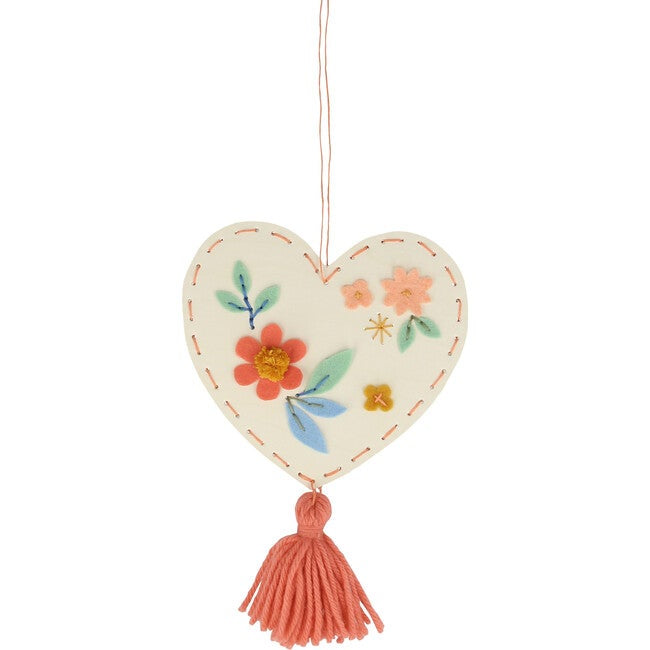 Wooden Heart Embroidery Kit