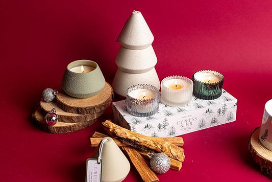 Ribbed Mercury Glass Box Gift Set | Cypress and Fir