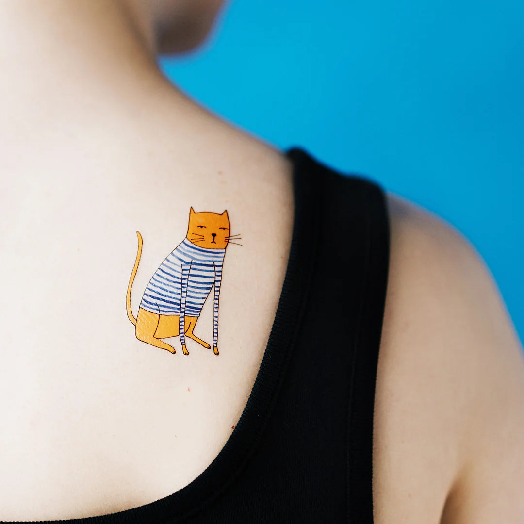 Sweater Cat Tattoo Pair