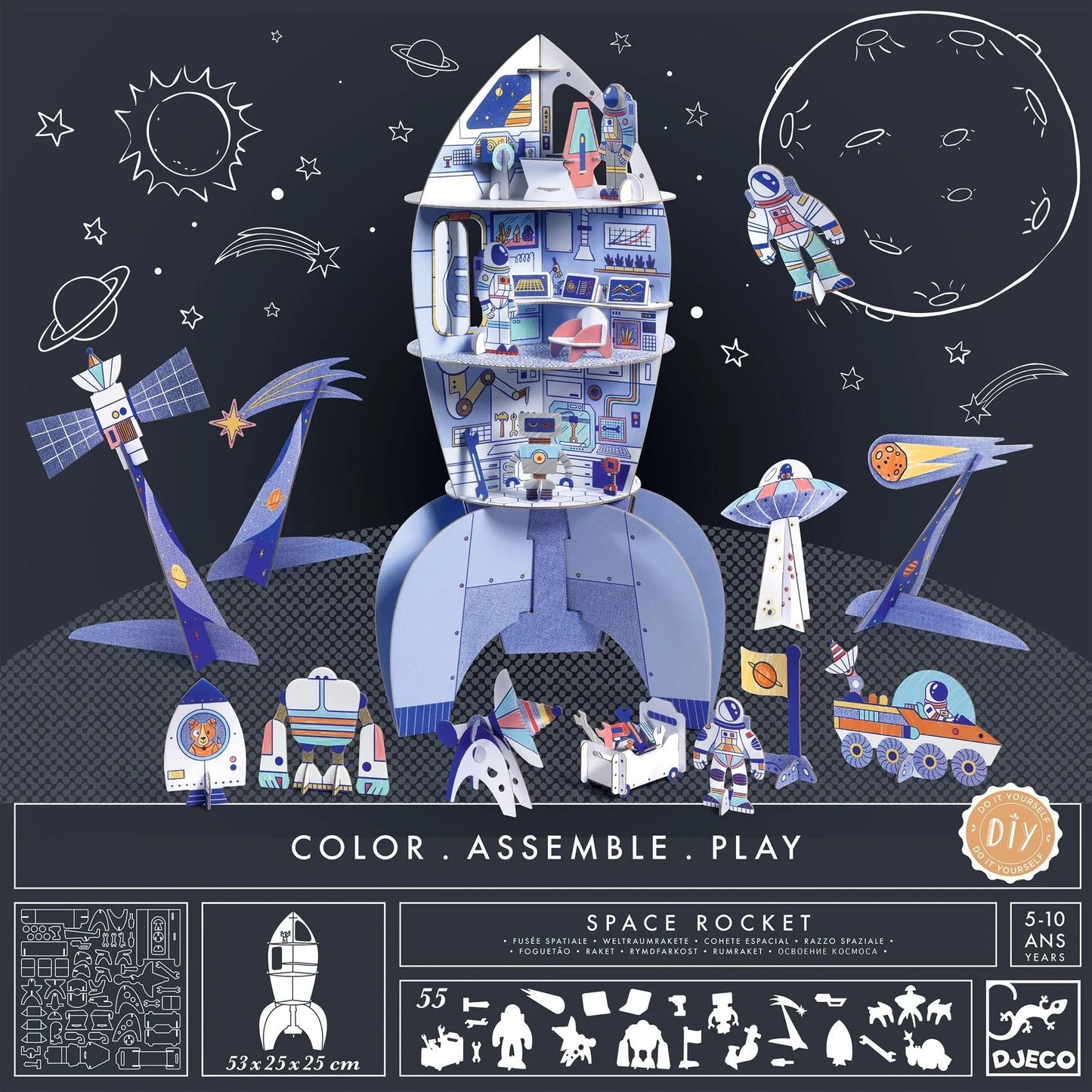 Color Assemble Play - Space Rocket
