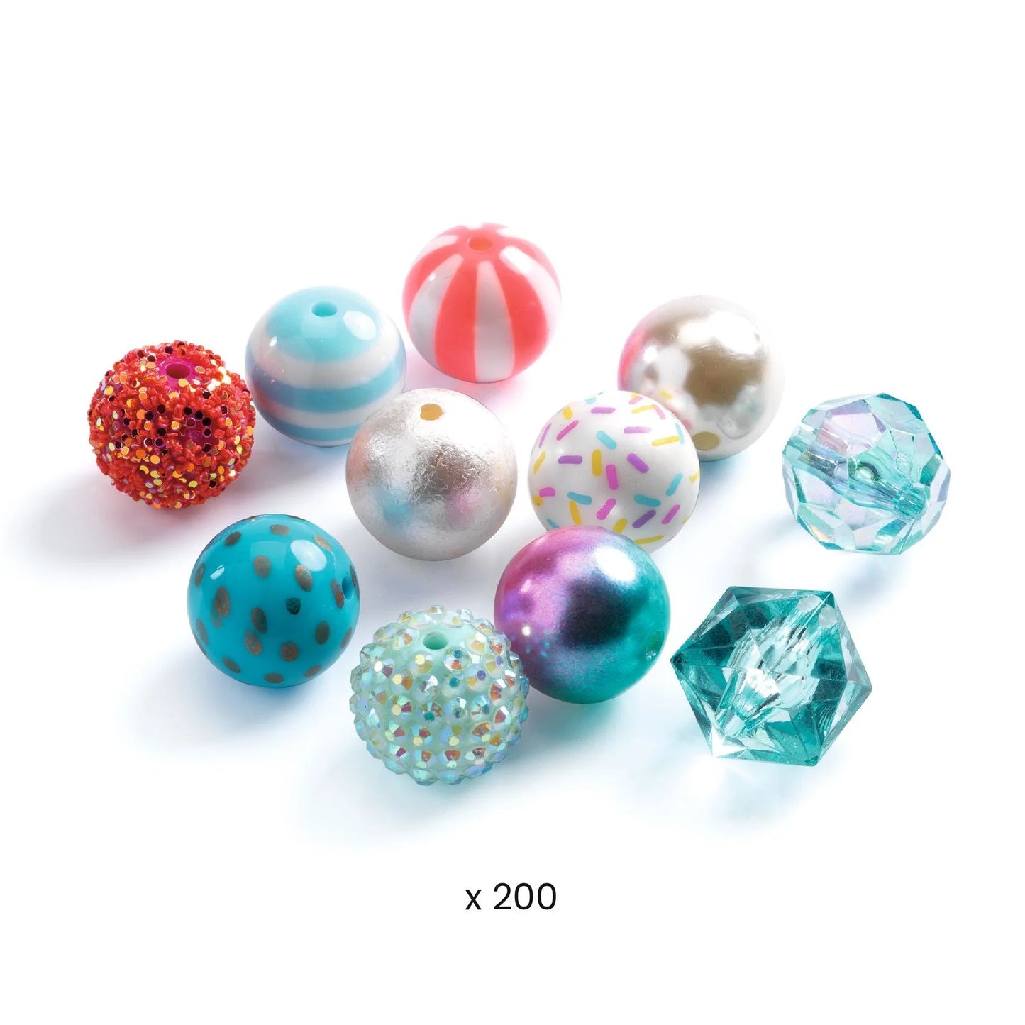 Bubble Beads Jewelry Kit | Silver Multicolor