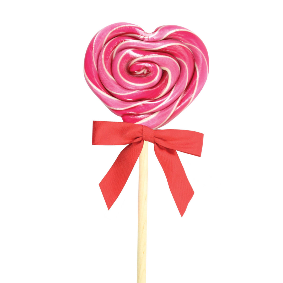 Organic Cherry Heart Lollipop 2oz
