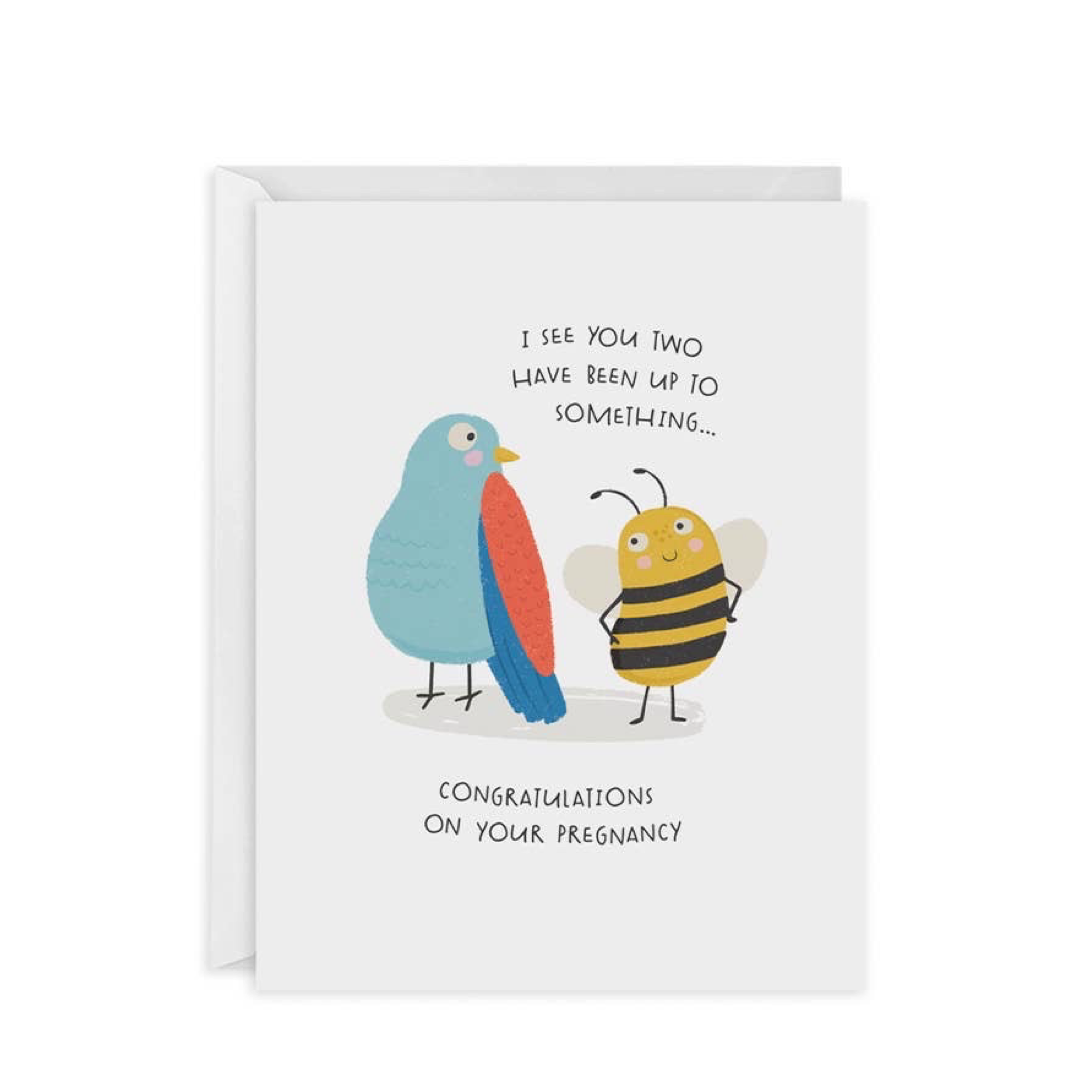 Birds and Bees Baby Expecting Card