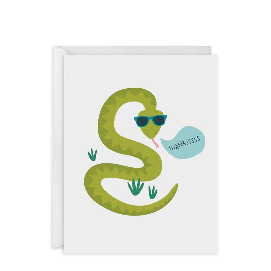 Snake Thanksss Thank You Card