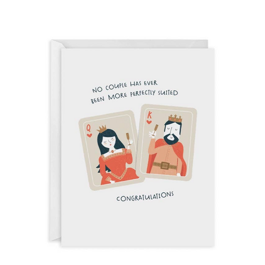 Perfectly Suited Wedding Card