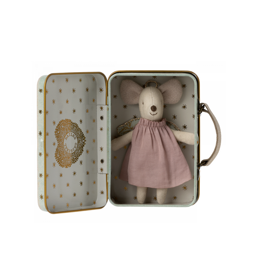 Angel Mouse In Suitcase