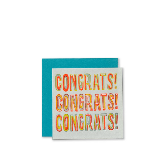 Congrats x 3 Tiny Card
