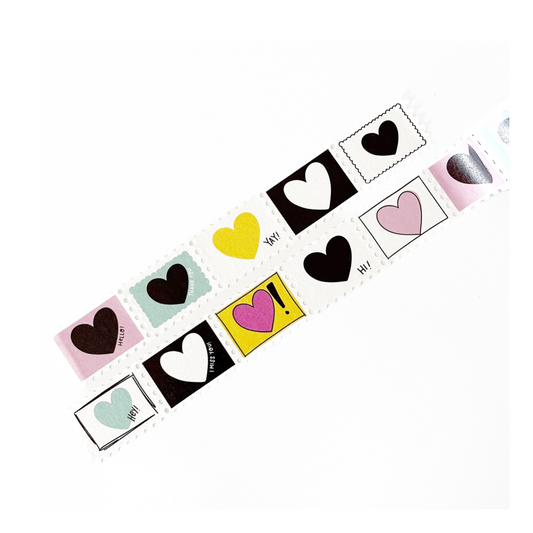 Heart Hellos Stamp Washi