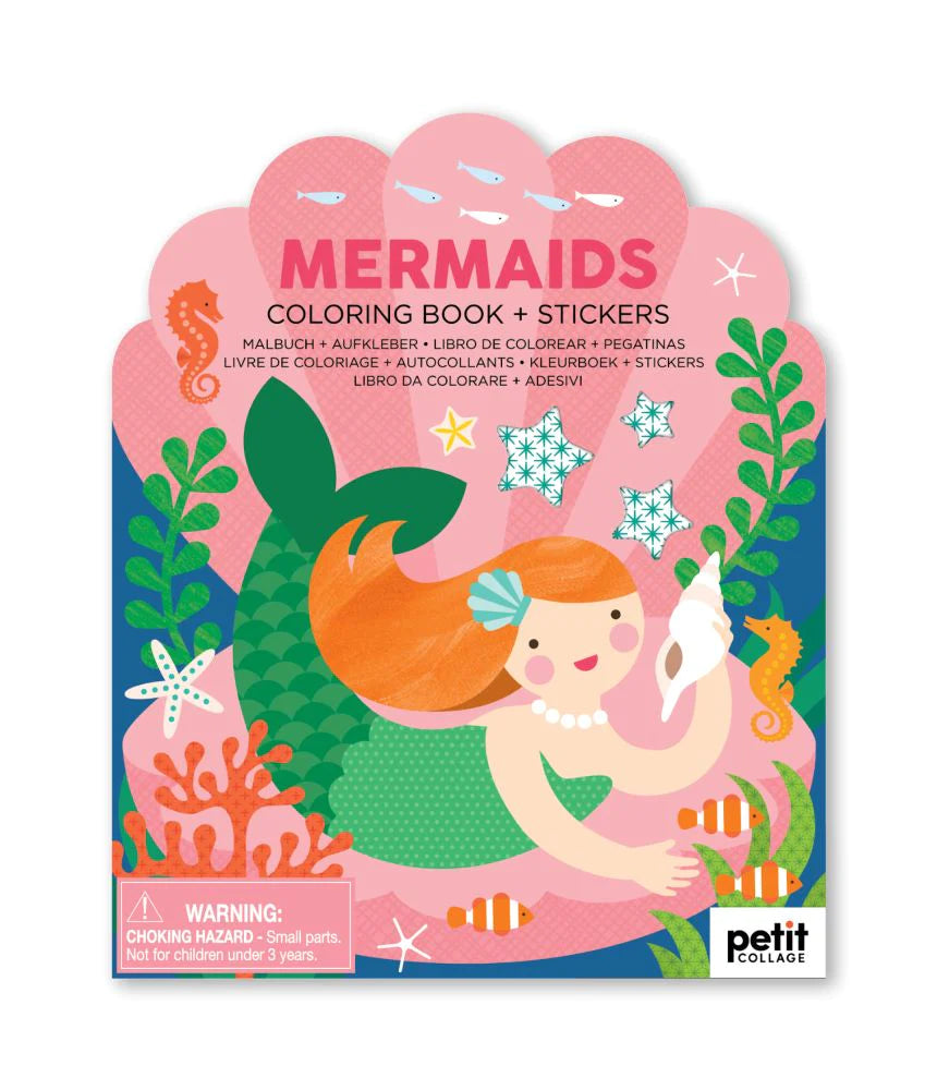 Coloring Book + Stickers | Mermaids