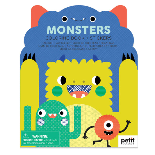 Coloring Book + Stickers | Monsters