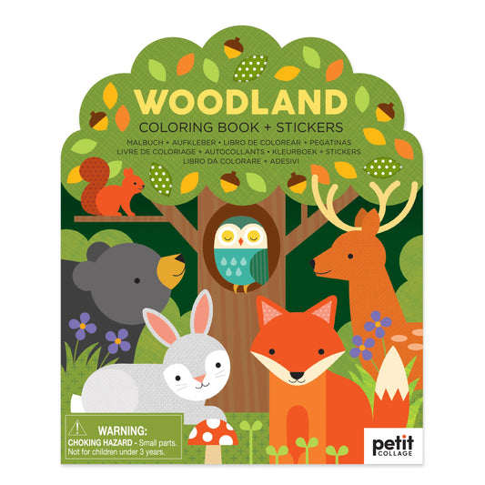 Coloring Book + Stickers | Woodland