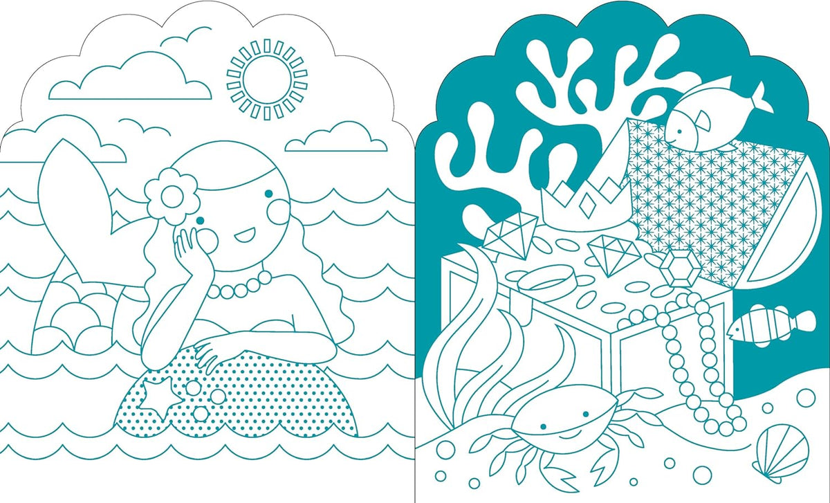 Coloring Book + Stickers | Mermaids