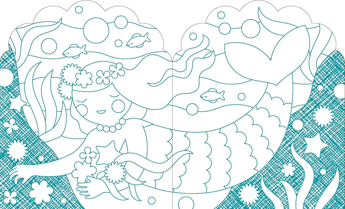 Coloring Book + Stickers | Mermaids