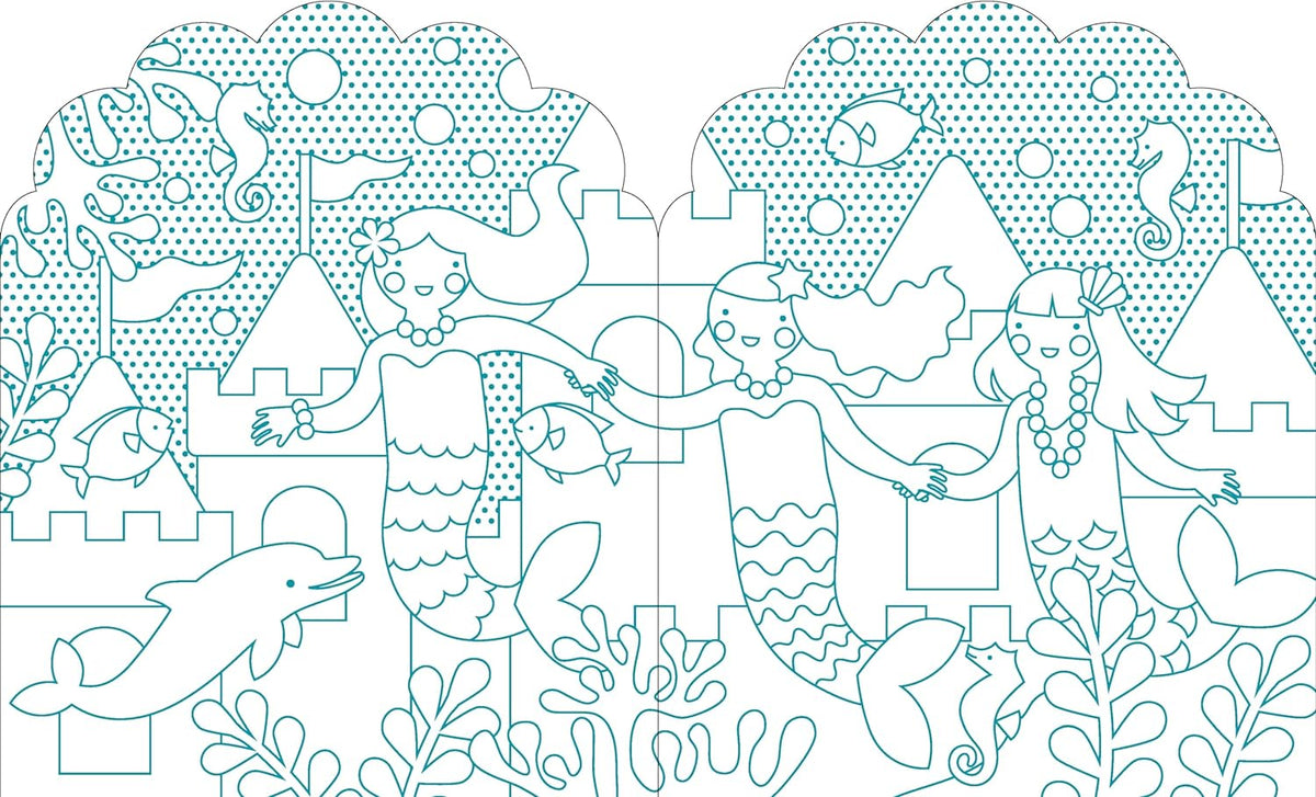 Coloring Book + Stickers | Mermaids