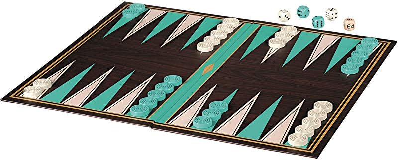 Backgammon | Teal & Cream