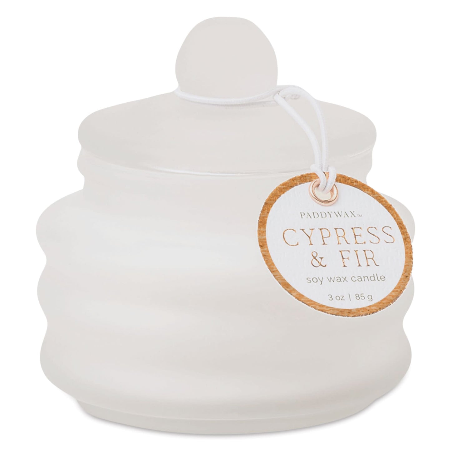 Cypress & Fir Lidded Candle | White