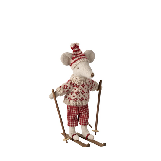 Winter Mouse With Ski Set | Mum