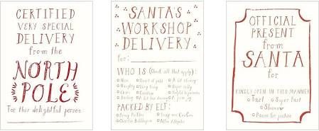 Package from Santa Holiday Gift Tags