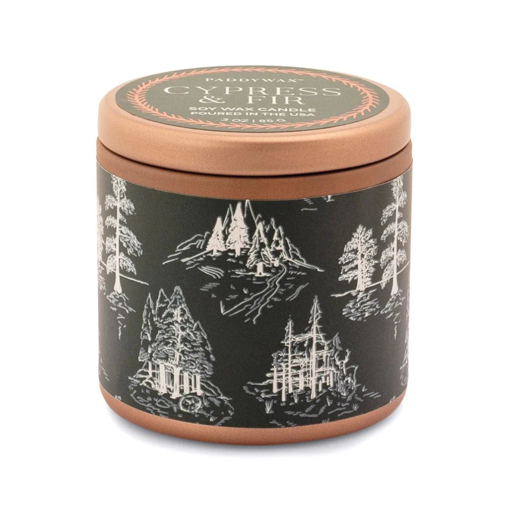 Cypress & Fir Small Copper Tin
