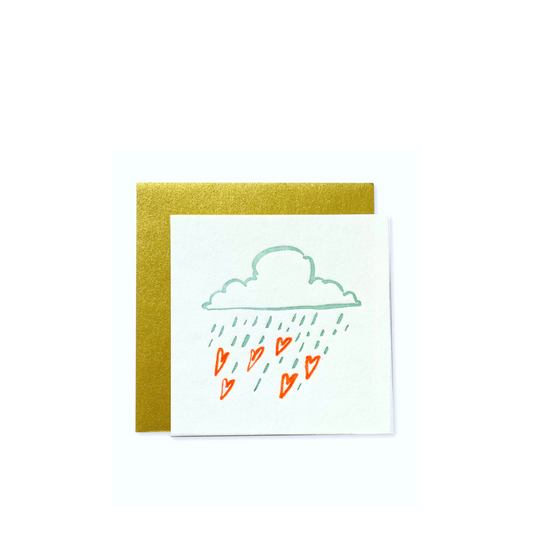 Raining Hearts Tiny Card