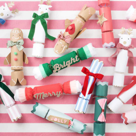 Merry and Bright Christmas Crepe Crackers