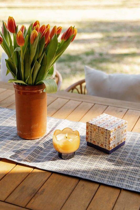 Glass Tulip Candle | Garden & Grove