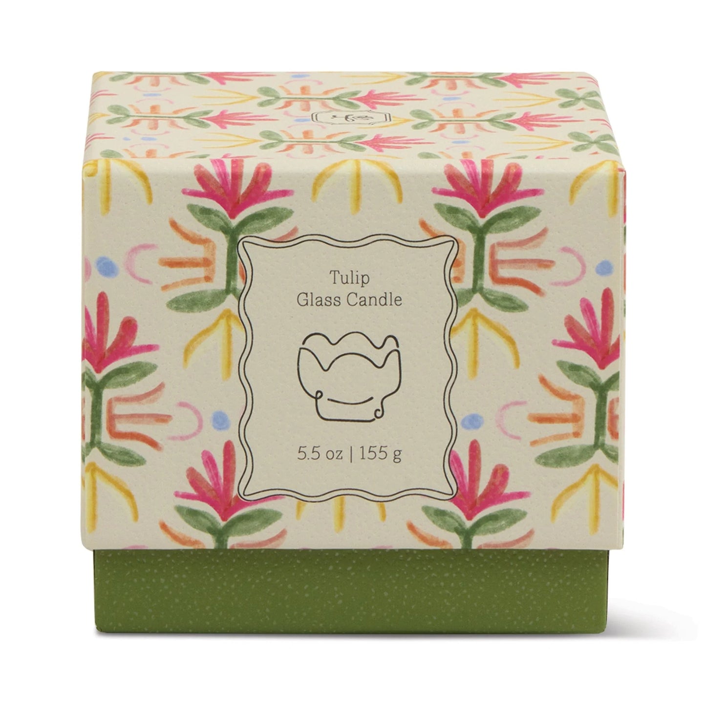 Glass Tulip Candle | Bronzed Gardenia